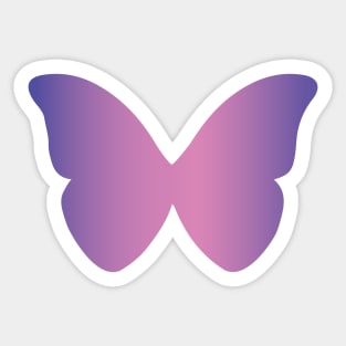 Purple And Pink Gradient Butterfly Digital Art | Melanie Jensen Illustrations Sticker